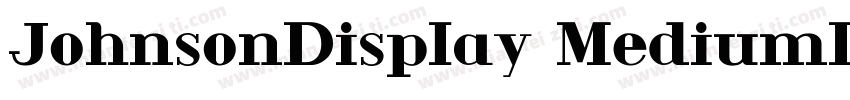 JohnsonDisplay MediumItalic字体转换